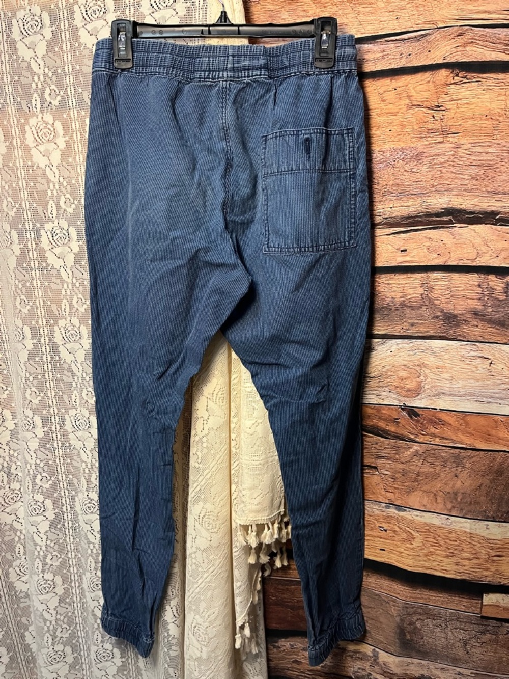 J. Crew Indigo Pinstripe Chambray Jogger Pants (247) - Picture 8 of 10